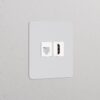 Kew Gniazdo RJ45 i HDMI w pojedynczej ramce – Do malowania, Biały