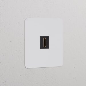 Kew Gniazdo HDMI w pojedynczej ramce – Do malowania, Czarny