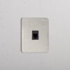 Grove Gniazdo RJ45 w pojedynczej ramce – Polerowany nikiel, Czarny