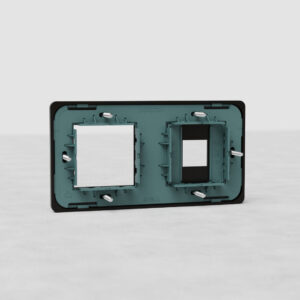 Grove Podwójna ramka modułowa na 1 x keystone oraz 1 x moduł 45 mm – Brąz