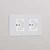 Kew Gniazdo Schuko/Bipasso x 2 w podwójnej ramce – Do malowania, Biały