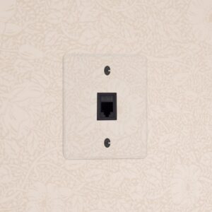 Kew Gniazdo RJ45 w pojedynczej ramce – Przezroczysty, Czarny