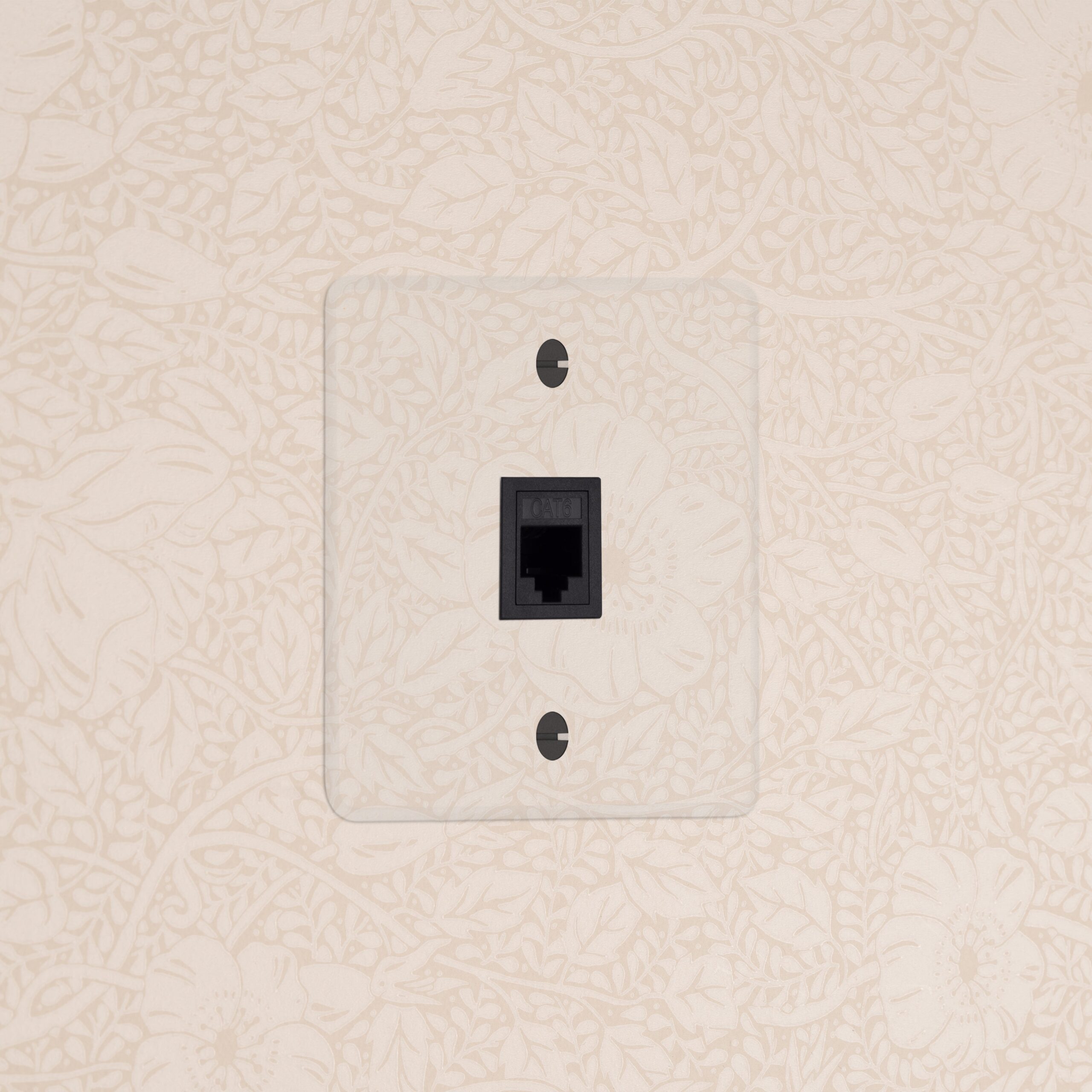 Kew Gniazdo RJ45 w pojedynczej ramce – Przezroczysty, Czarny