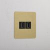 Kew Gniazdo HDMI x 2 w pojedynczej ramce – Antyczny mosiądz, Czarny