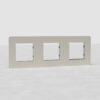 Kew Potrójna ramka modułowa 45 mm – Satynowy nikiel