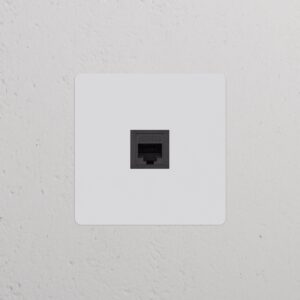 Kew Gniazdo RJ45 w pojedynczej ramce – Do malowania, Czarny