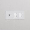 Kew Gniazdo USB-C 30 W i Bipasso x 4 w potrójnej ramce – Do malowania, Biały