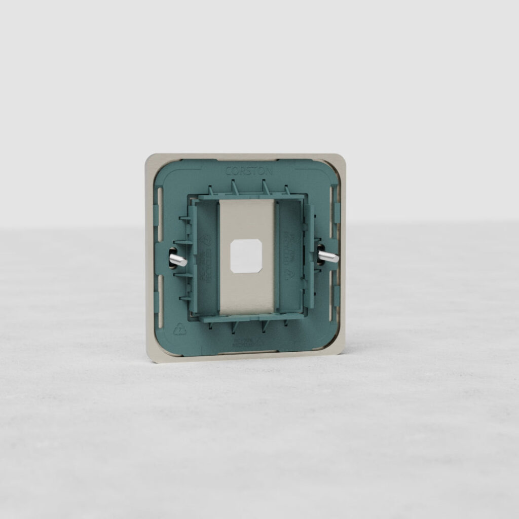 Grove Pojedyncza ramka do włącznika – Satynowy nikiel