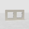 Kew Podwójna ramka modułowa 45 mm – Satynowy nikiel