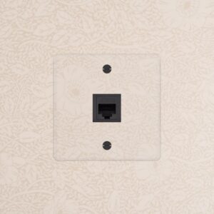 Kew Gniazdo RJ45 w pojedynczej ramce – Przezroczysty, Czarny