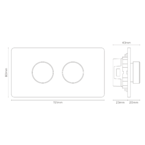Grove 4-Module 2x Dimmer Switch – Satynowy nikiel