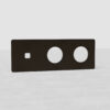 Kew Potrójna ramka na 1 x włącznik oraz 2 x gniazda – Brąz