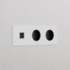 Kew Gniazdo USB-C 30 W i Schuko typu F x 2 w potrójnej ramce – Do malowania, Czarny