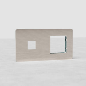 Grove Podwójna ramka modułowa na 1 x 45 mm moduł oraz 1 x keystone – Polerowany nikiel