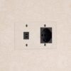 Kew Gniazdo USB-C 30 W i Schuko/Bipasso w podwójnej ramce – Przezroczysty, Czarny