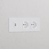 Kew Gniazdo USB-C 30 W i Schuko/Bipasso x 2 w potrójnej ramce – Do malowania, Biały