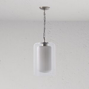 Windsor średnia lampa wisząca z opalowym szkłem – Polerowany nikiel