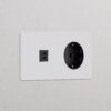 Kew Gniazdo USB-C 30 W i Schuko typu F x 2 w podwójnej ramce – Do malowania, Czarny