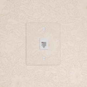 Kew Gniazdo RJ45 w pojedynczej ramce – Przezroczysty, Biały