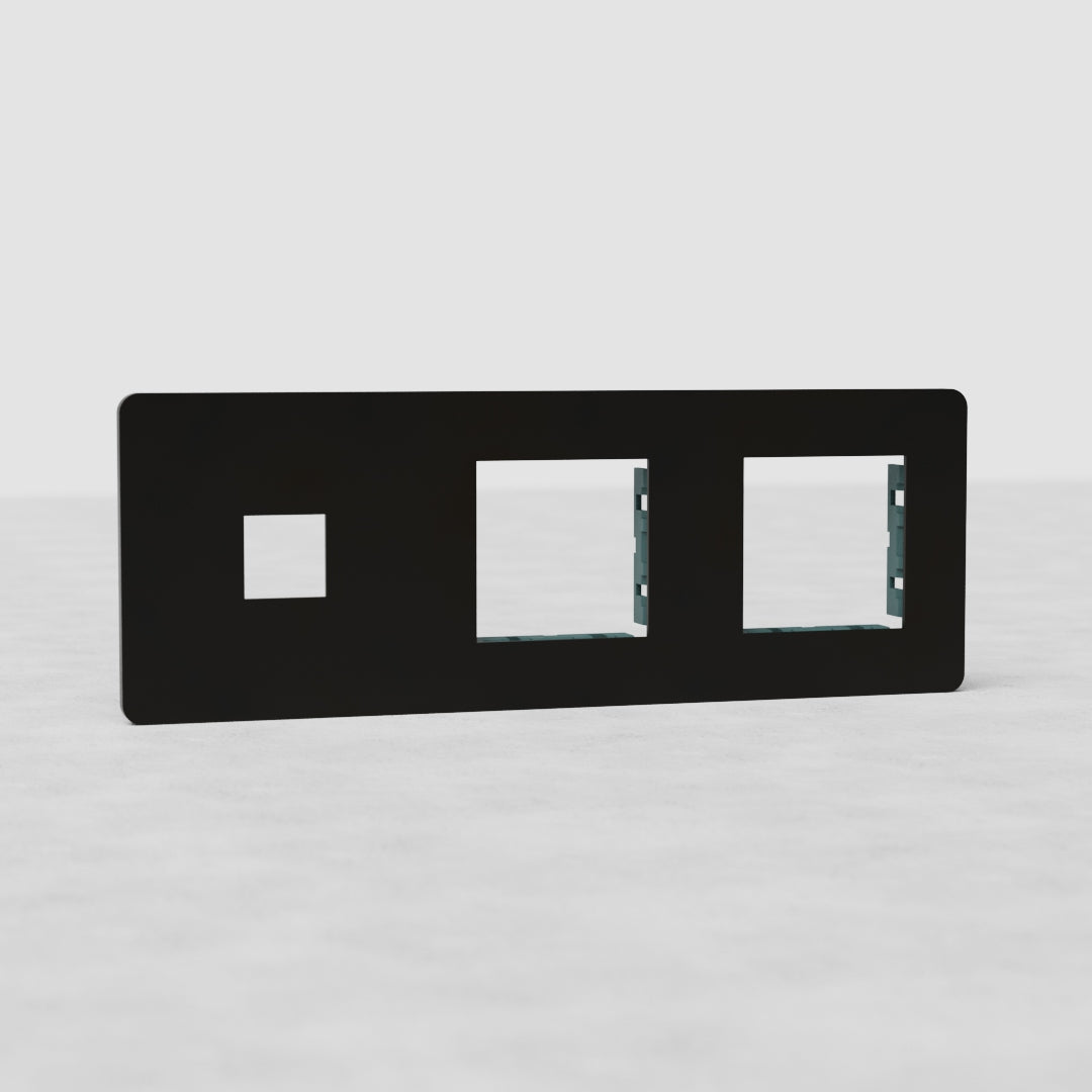 Grove Potrójna ramka modułowa na 1 x keystone oraz 2 x moduły 45 mm – Brąz