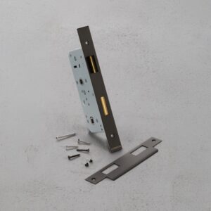 Zamek wpuszczany łazienkowy 60 mm – Brąz
