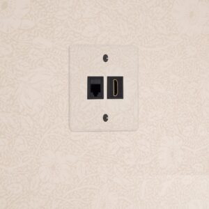 Kew Gniazdo RJ45 i HDMI w pojedynczej ramce – Przezroczysty, Czarny