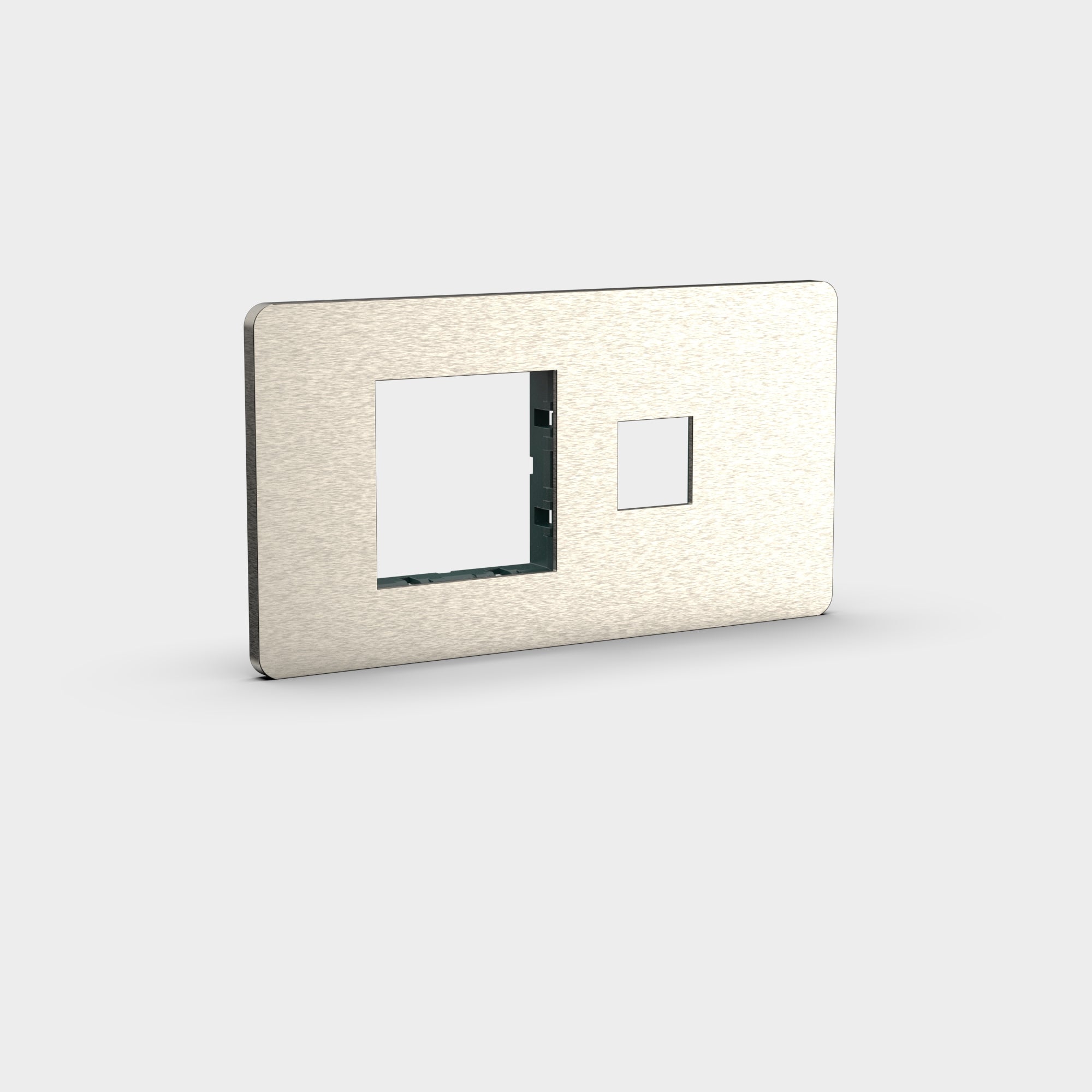 Grove Ramka 4-modułowa z 1 modułem 45 mm i 1 modułem typu Keystone – Satynowy nikiel