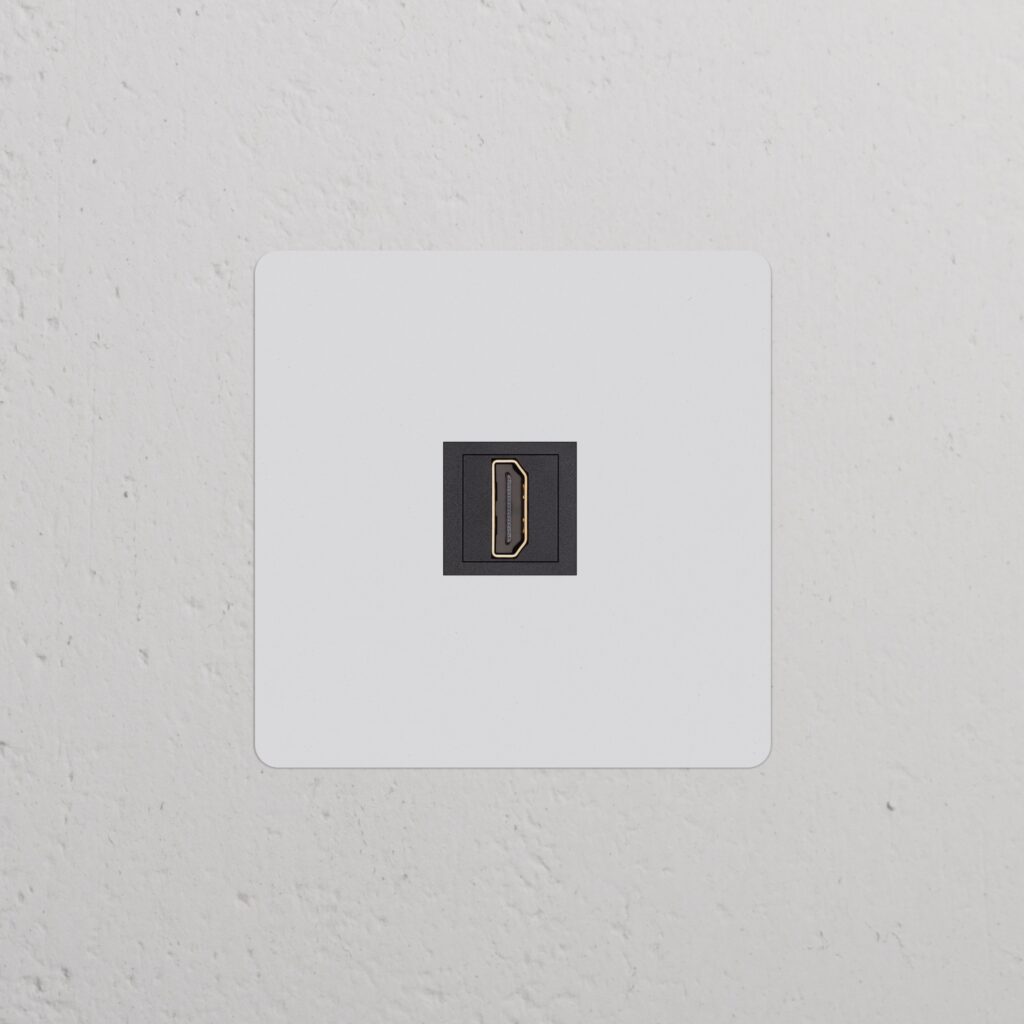 Kew Gniazdo HDMI w pojedynczej ramce – Do malowania, Czarny
