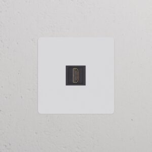 Kew Gniazdo HDMI w pojedynczej ramce – Do malowania, Czarny