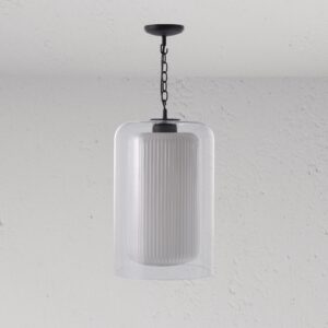 Windsor duża lampa wisząca z opalowym szkłem – Brąz