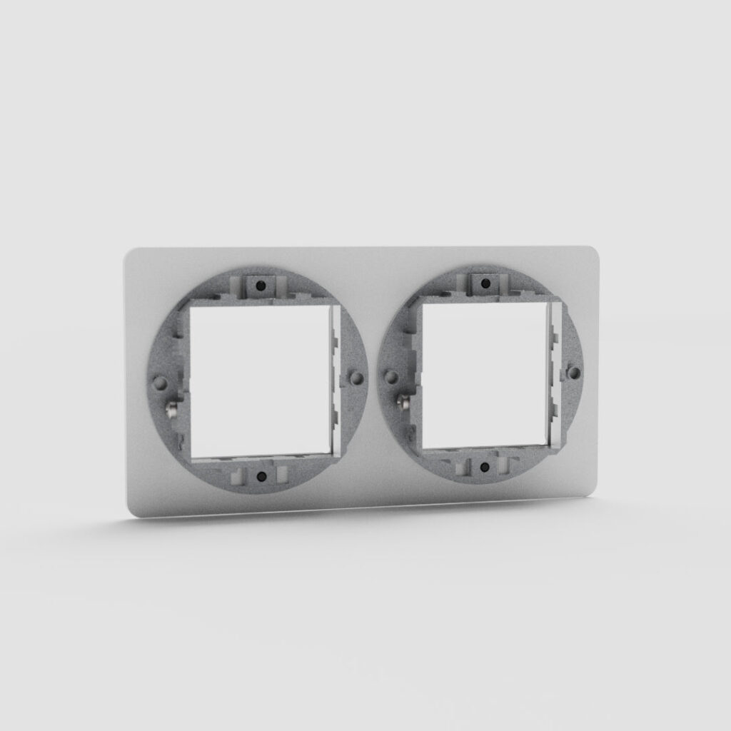 Kew Podwójna ramka modułowa 45 mm – Przezroczysty, Czarny