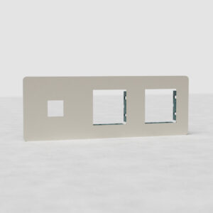 Grove Potrójna ramka modułowa na 2 x 45 mm moduły oraz 1 x keystone – Satynowy nikiel