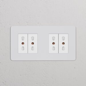 Kew Gniazdo Bipasso x 4 w podwójnej ramce – Do malowania, Biały