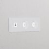 Kew Gniazdo USB-C 30 W i Schuko typu F x 2 w potrójnej ramce – Do malowania, Biały