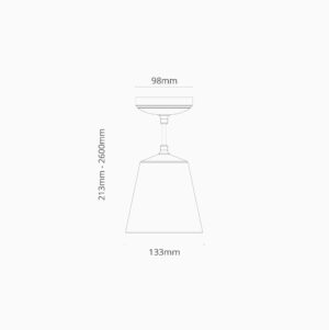 Richmond średnia lampa wisząca – Polerowany nikiel