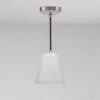Richmond średnia lampa wisząca z delikatną porcelaną – Polerowany nikiel