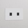 Kew Gniazdo USB-C 30 W x 2 w podwójnej ramce – Do malowania, Czarny