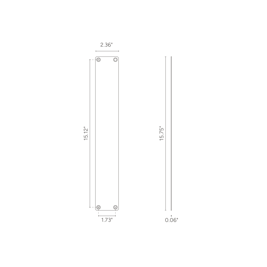 Harper płyta dociskowa 400 mm – Polerowany nikiel