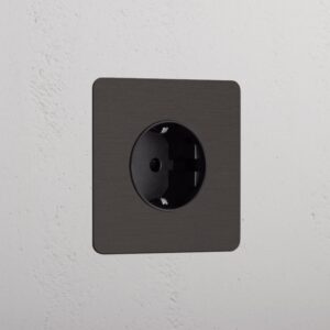 Kew Gniazdo Schuko typu F w pojedynczej ramce – Brąz, Czarny