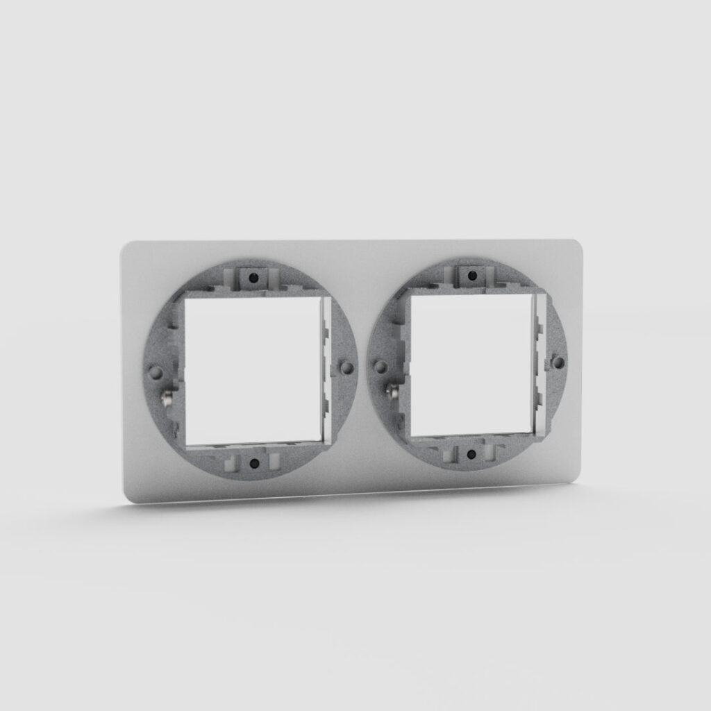 Kew Podwójna ramka modułowa 45 mm – Przezroczysty, Biały