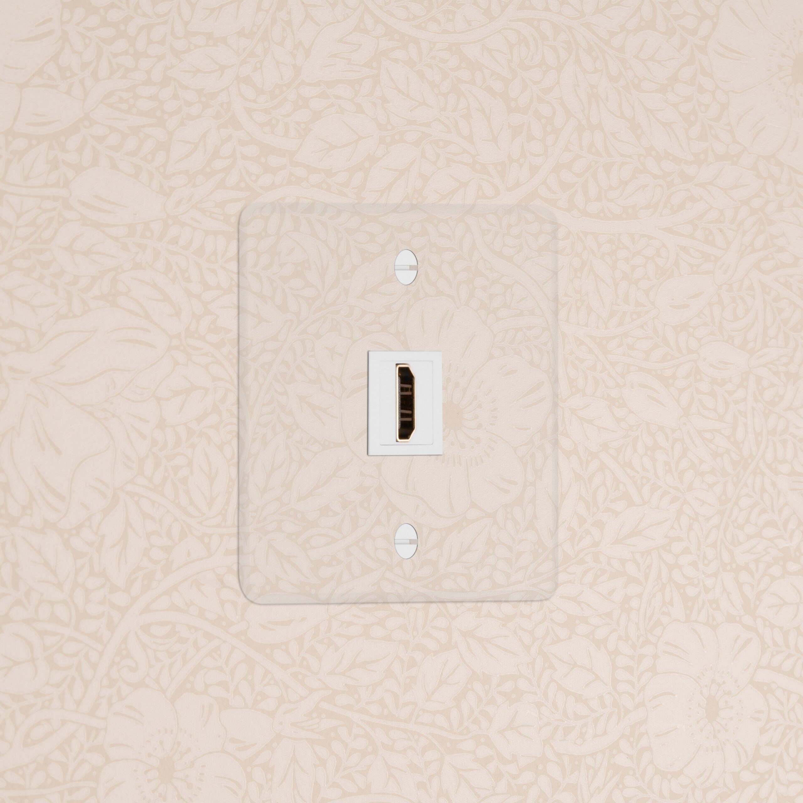 Kew Gniazdo HDMI w pojedynczej ramce – Przezroczysty, Biały