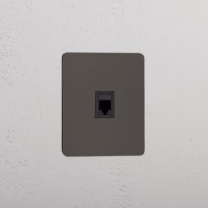 Kew Gniazdo RJ45 w pojedynczej ramce – Brąz, Czarny