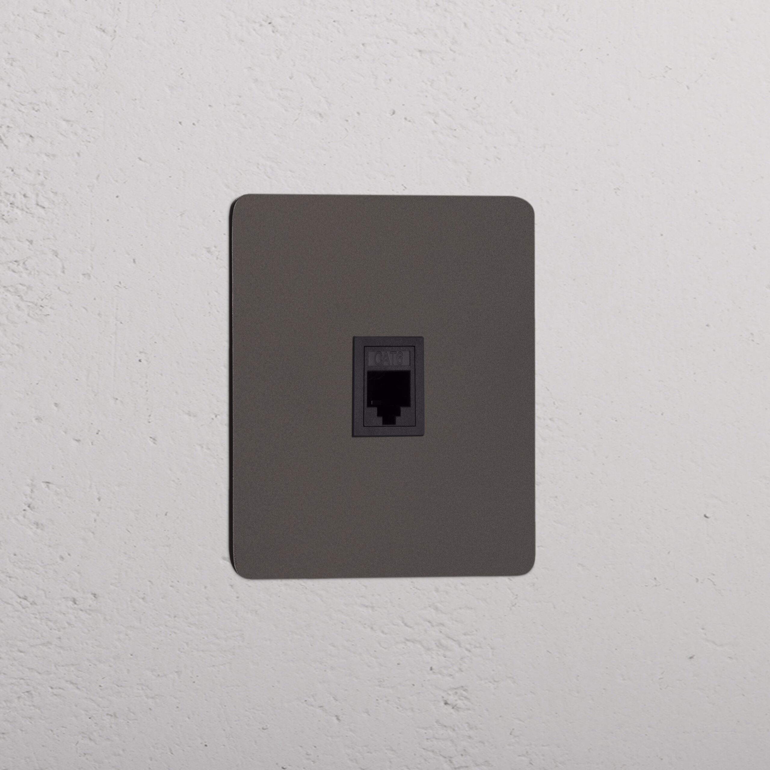 Kew Gniazdo RJ45 w pojedynczej ramce – Brąz, Czarny
