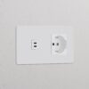 Kew Gniazdo USB-C 30 W i Schuko/Bipasso w podwójnej ramce – Do malowania, Biały