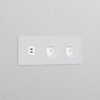Kew Gniazdo USB-C 30 W i francusko/belgijskie typu E x 2 w potrójnej ramce – Do malowania, Biały