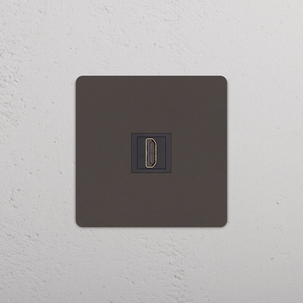 Grove Gniazdo HDMI w pojedynczej ramce – Brąz, Czarny