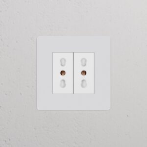 Kew Gniazdo Bipasso x 2 w pojedynczej ramce – Do malowania, Biały