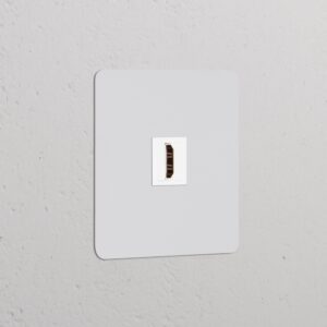 Kew Gniazdo HDMI w pojedynczej ramce – Do malowania, Biały