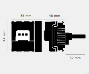 Moduł ściemniacza Dimmer LED 250W Multipoint Retractive Standard Europejski – Czarny (EU)