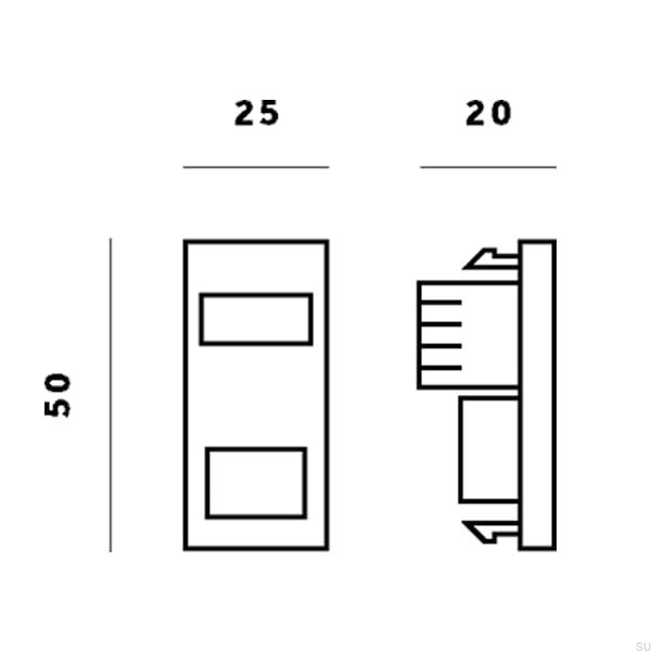 Moduł Gniazda RJ45 CAT6 do Euro Plate Standard Brytyjski – Czarny (UK)